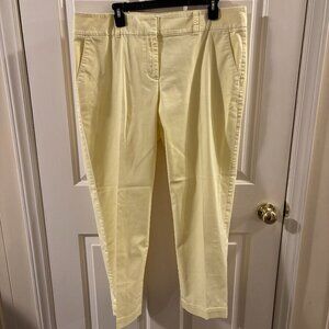 Talbots Women's Yellow Daily Ankle Pants ~ 14 ~ Spring ~ Easter